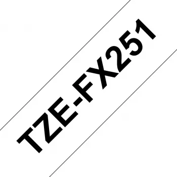 Laminated tape Brother TZEFX251 Black on White 2.4 cm