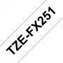 Laminated tape Brother TZEFX251 Black on White 2.4 cm