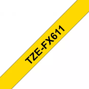 Brother TZE-FX611 label-making tape Black on yellow
