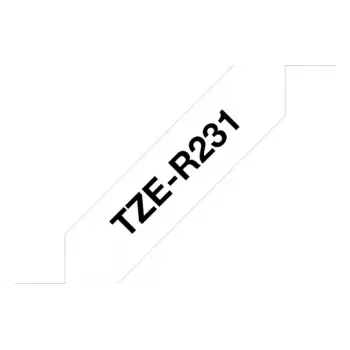 Brother TZE-R231 label-making tape Black on white