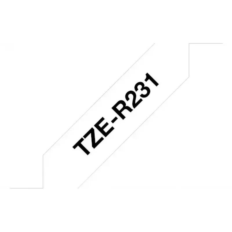 Brother TZE-R231 label-making tape Black on white