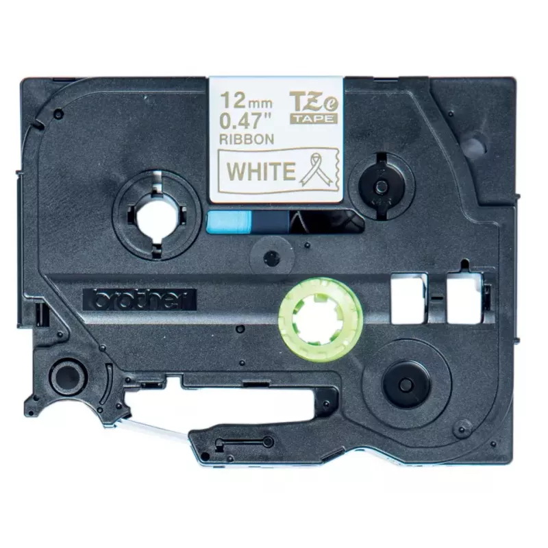 Brother TZE-R234 label-making tape Gold on white