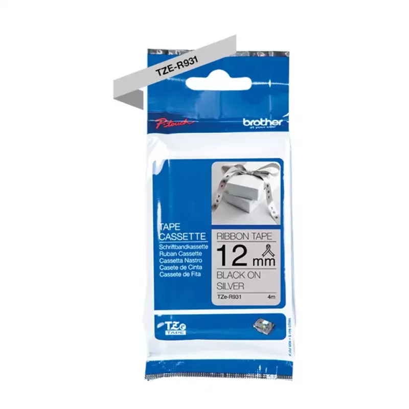 Brother TZE-R931 label-making tape Black on silver