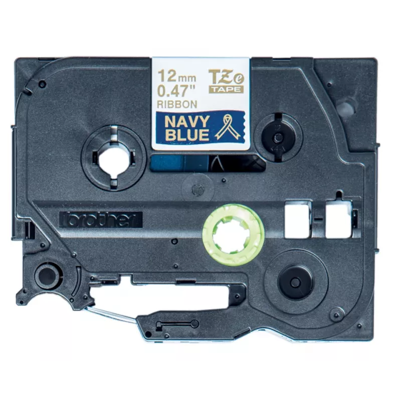 Brother TZE-RN34 label-making tape Gold on navy