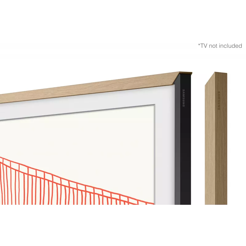 TV frame Samsung VG-SCFA55TKBXC — plastic with wood finish, pieces 35.6×1241.1×17.7 mm and 24.6×714.2×17.7 mm, weight 430 g