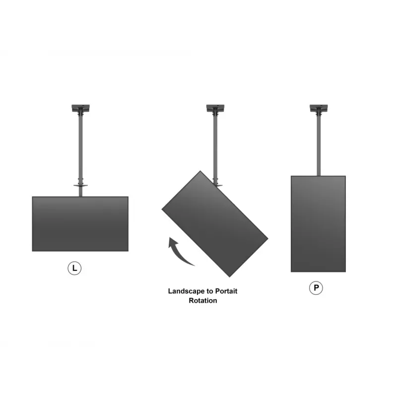 Multibrackets M Public Ceilingmount Medium Single 3000, 30 kg, 81.3 cm (32 inch), 139.7 cm (55 inch), 200 x 100 mm, 400 x 400 mm, 860 - 3130 mm
