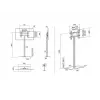 Display Stand Multibrackets M 180 Single Black with Floorbase