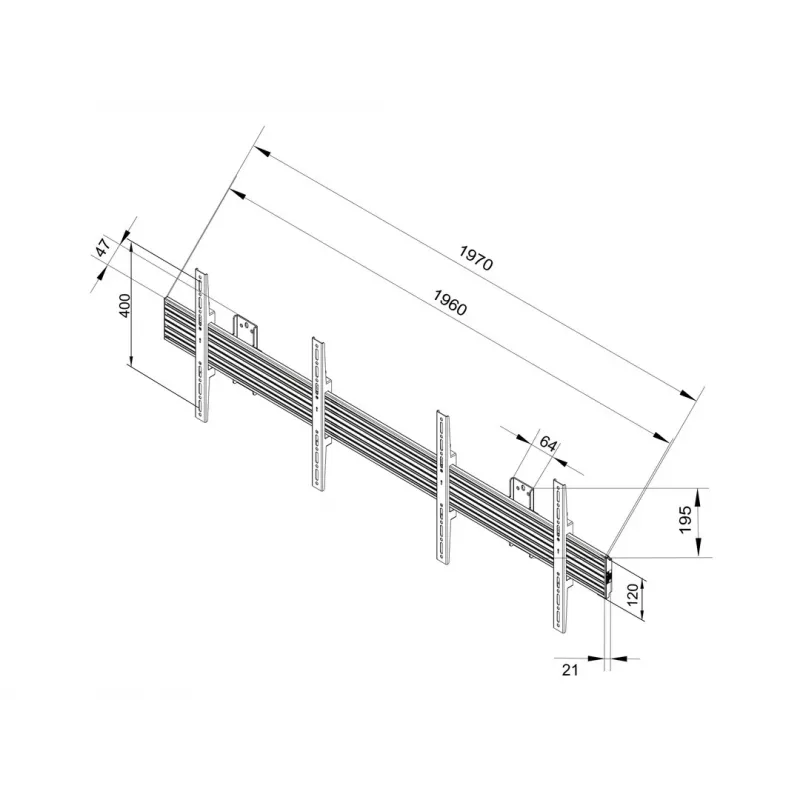 Multibrackets M Wallmount Pro MBW2U Fixed Black