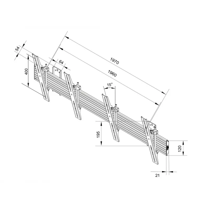 Wallmount Multibrackets M Wallmount Pro MBW2U Tilt Black