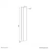 Cable cover Neomounts ADS06-123WH magnetic white for sit/stand desk frames multiple cables
