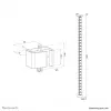 Cable spine organizer Neomounts ADS06-130BL screw-mounted, black, 130 mm segments