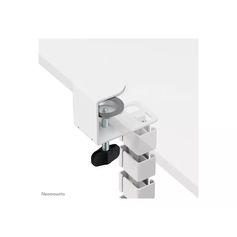 Cable spine clamp-on design Neomounts ADS06-131WH, universal white cable organizer