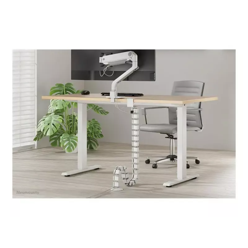 Cable spine clamp-on design Neomounts ADS06-131WH, universal white cable organizer