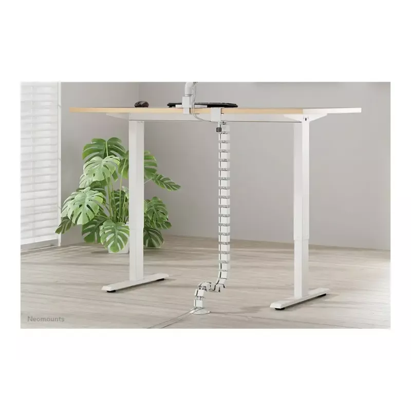 Cable spine clamp-on design Neomounts ADS06-131WH, universal white cable organizer