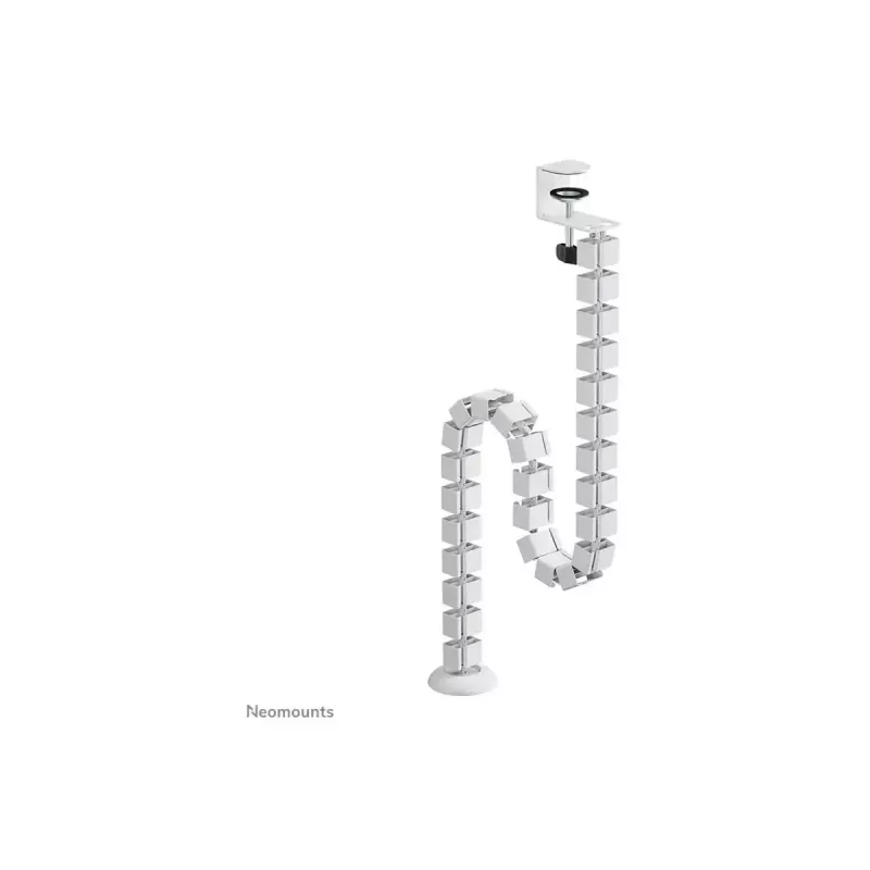 Cable spine clamp-on design Neomounts ADS06-131WH, universal white cable organizer