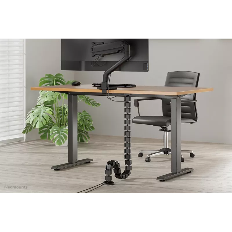 Cable spine organizer Neomounts ADS06-132BL magnet-mounted, black, flexible segmented cable management