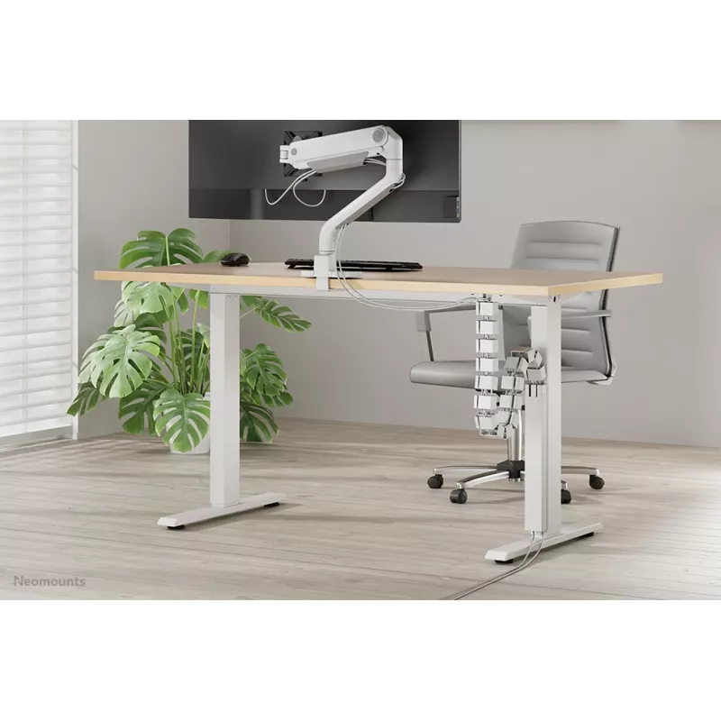 Cable cover Neomounts ADS06-133WH magnetic white, screw-mounted for sit/stand desk frames
