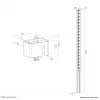Cable cover Neomounts ADS06-133WH magnetic white, screw-mounted for sit/stand desk frames