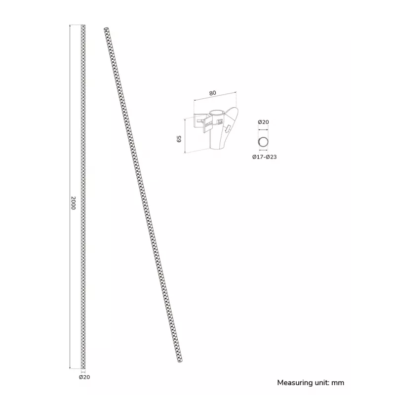 Cable wrap Neomounts ADS06-141BL Ø20 mm Black for cable management