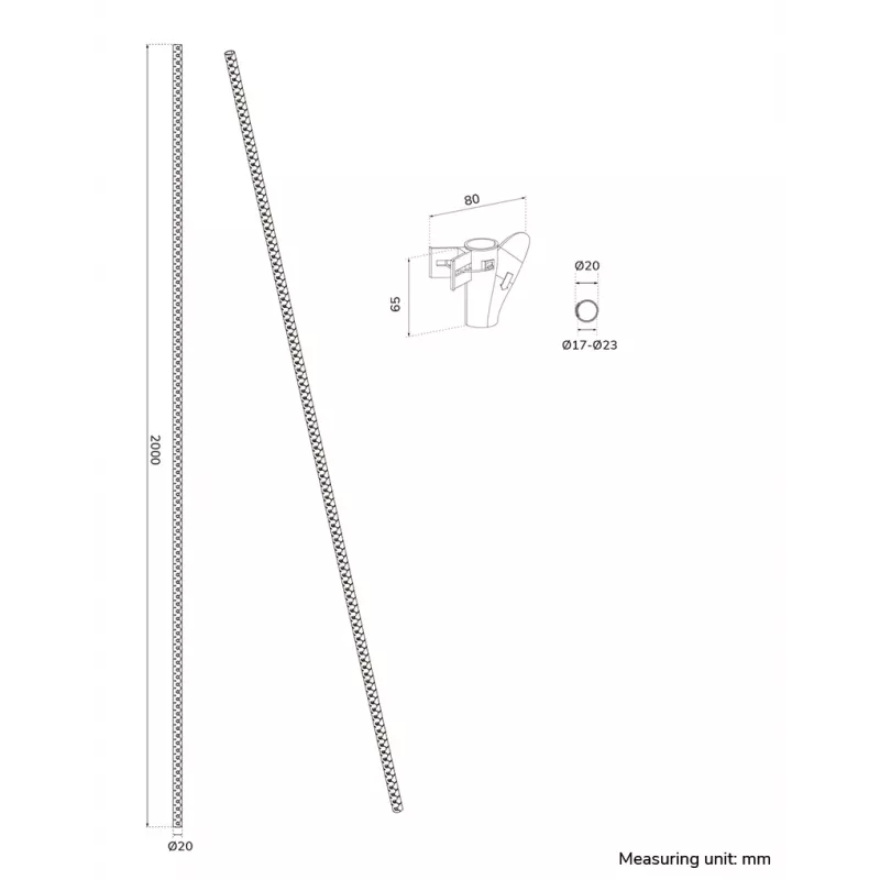 Cable wrap Neomounts ADS06-141WH, cable management sleeve Ø20 mm, white