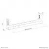 Cable tray Neomounts ADS07-120BL clamp-on universal, 120 mm width, black