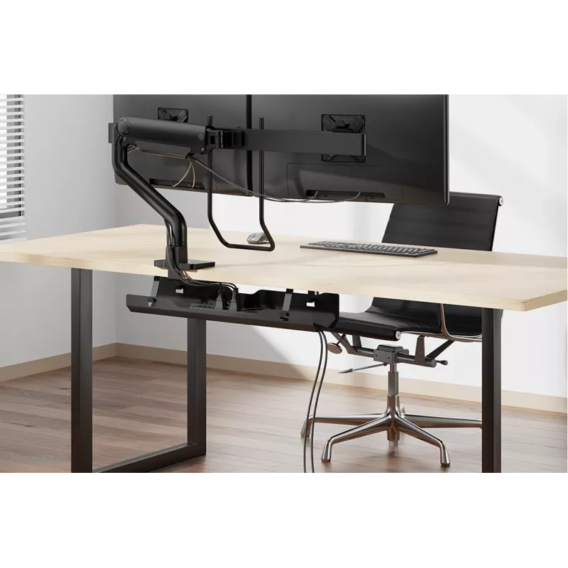 Cable tray Neomounts ADS07-122BL screw-mounted universal black, wall/rack mounting