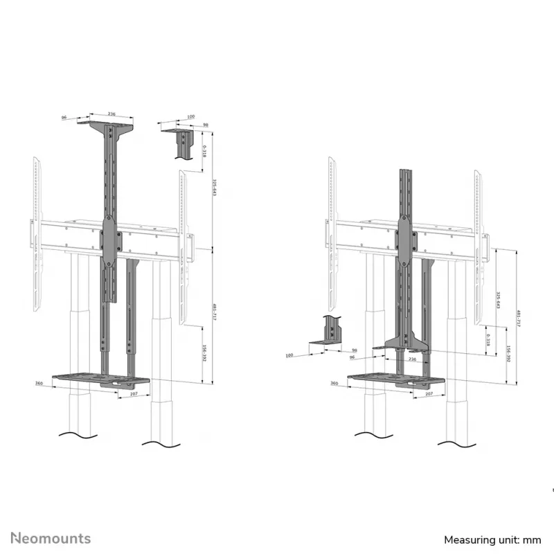 Shelf Neomounts AFL-875WH1 White Steel 5.3 kg