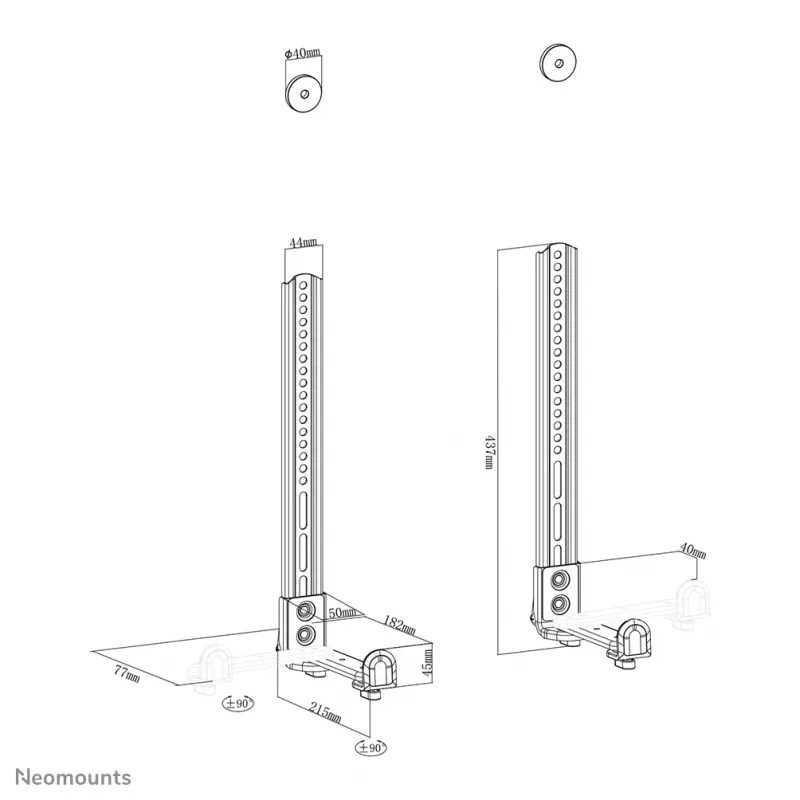Neomounts AWL29-650BL1 Videobar/soundbar holder VESA - max 15 kg - universal