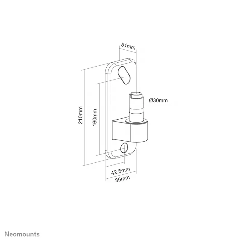 Wall plate Neomounts AWL75-450WH Aluminium White 660g