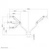 Neomounts FPMA-D750DSILVER Monitor arm 10-32 inch - gas spring - Topfix