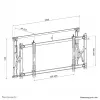 Video wall mount Neomounts LED-VW1750BLACK — single-screen, supports 32 inch–55 inch, max 35 kg, VESA 200x200–600x400, black