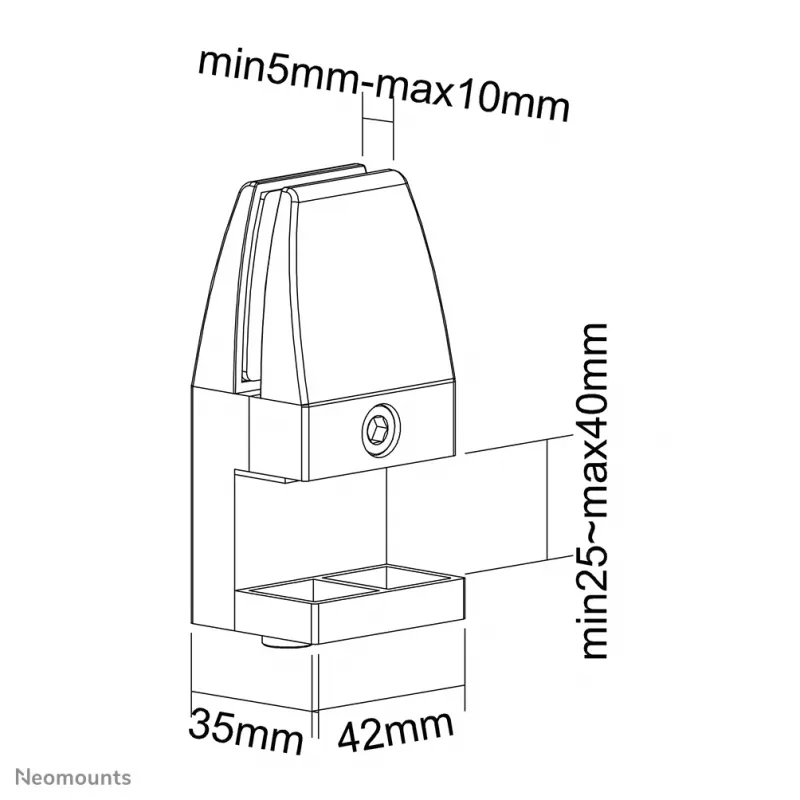 Neomounts NS-CLMP40WHITE Desk clamp set (2 pcs) - max 5 kg