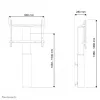 Neomounts PLASMA-W2250SILVERTV floor stand 42-100 inch - wall - motorised