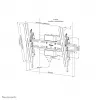 Neomounts WL35S-910BL16 TV pillar mount 40-75 inch - tiltable - lockable - diam. 25-100 cm