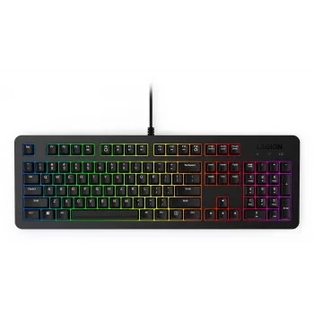 Wired Gaming Keyboard Lenovo K310 — Full-size 100%, USB, US English, RGB Backlight, Black, 1.8 m Cable