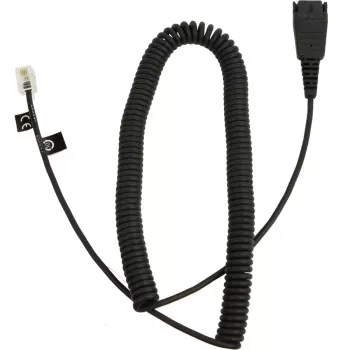 Telephone cable Jabra 8800-01-06 QD standard 0.5 m Black