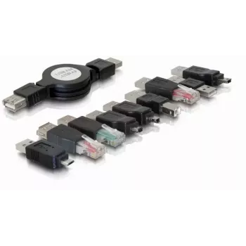 USB adapter kit DeLOCK 18612 Black 10 parts
