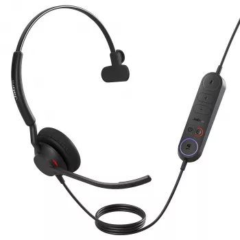 Jabra Engage 40 - (Inline Link) USB-A MS Mono, Wired, Office/Call center, 50 - 20000 Hz, 45 g, Headset, Black