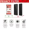 Displex Privacy Screen Protector (10H) for Apple iPhone 13/13 Pro/14/16e/17e, Eco Mounting Frame, Privacy Filter