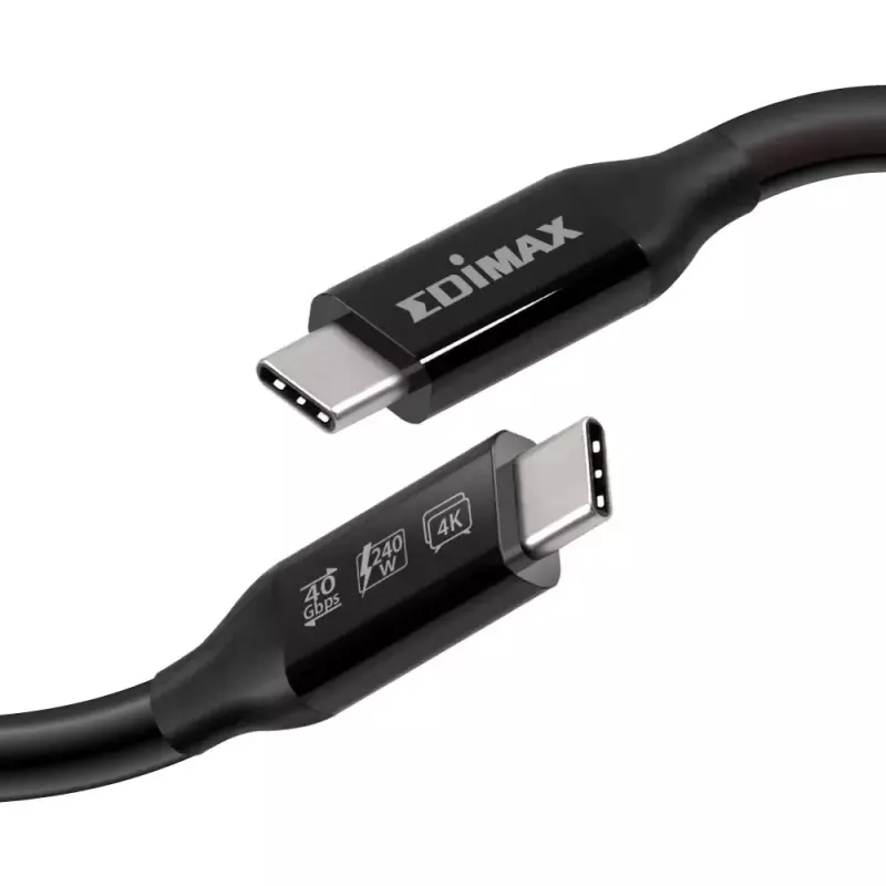 Cable Edimax UC4 0.5 m 40 Gbit/s Black Male to Male