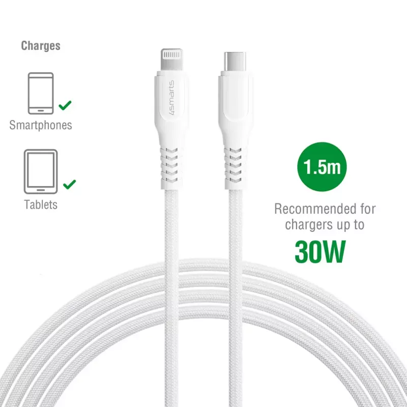 Lightning Cable 4smarts 465592 1.5m USB C to Lightning