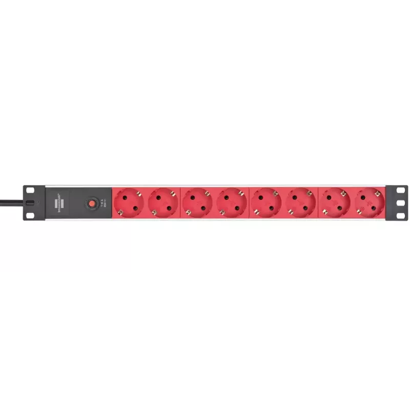 Power Extension Brennenstuhl 1390007118 2m 8 AC Outlets Indoor Black Red
