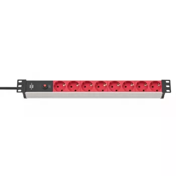 Power Extension Brennenstuhl 1390007118 2m 8 AC Outlets Indoor Black Red