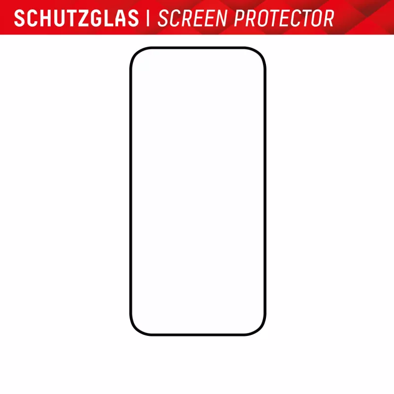 Displex Full Cover Screen Protector (10H) for Apple iPhone 15/15 Pro, Eco Mounting Frame, Full Cover