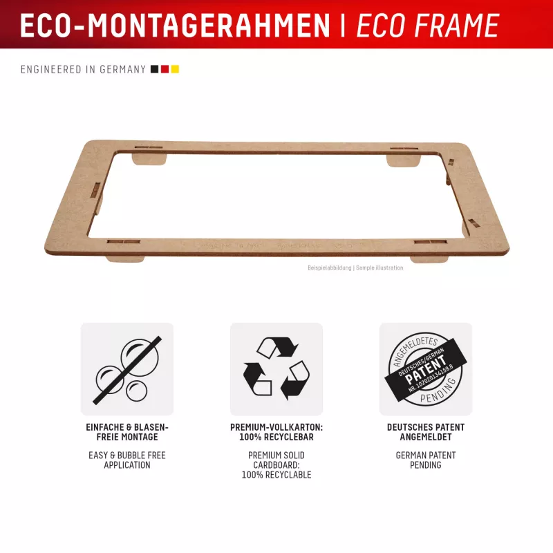 Displex Screen Protector + Case for Apple iPhone 16, Eco Mounting Frame, scratch resistant
