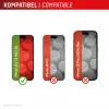 Displex Screen Protector (10H) for Apple iPhone 15/15 Pro/16, Eco Mounting Frame, scratch resistant