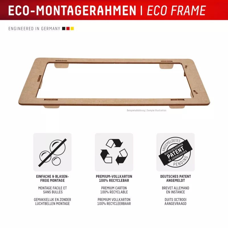 Displex Screen Protector (10H) for Apple iPhone 16 Pro, Eco Mounting Frame, scratch resistant