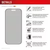 Displex Privacy Screen Protector (10H) for Apple iPhone 16 Pro, Eco Mounting Frame, Privacy Filter