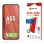 Displex Screen Protector + Case for Samsung Galaxy A55 5G, Eco Mounting Frame, scratch resistant