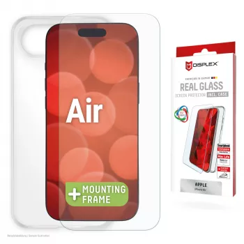 Displex Screen Protector + Case for Apple iPhone Air, Eco Mounting Frame, scratch resistant